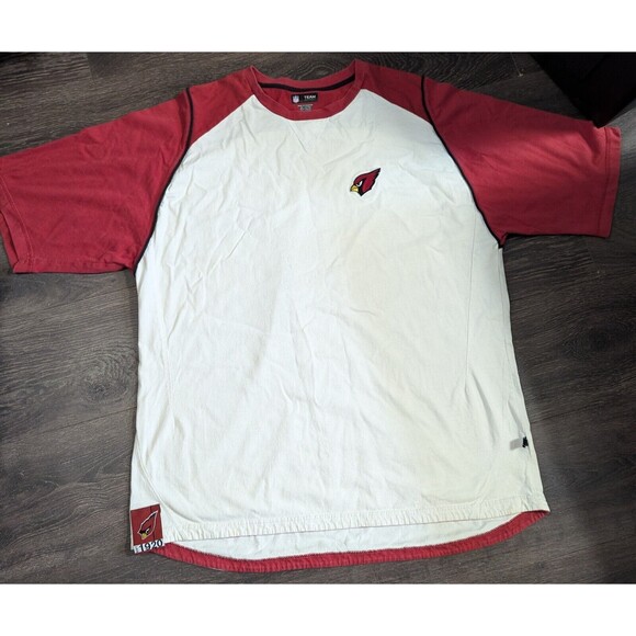 NFL Arizona Cardinals Team Apparel Shirt Men's Size XL White And Red - Picture 1 of 7